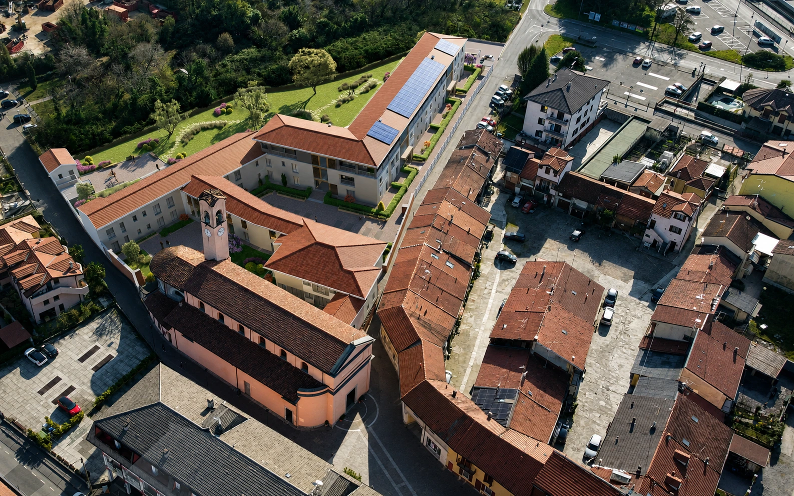 Render aereo Borgo Senaghino