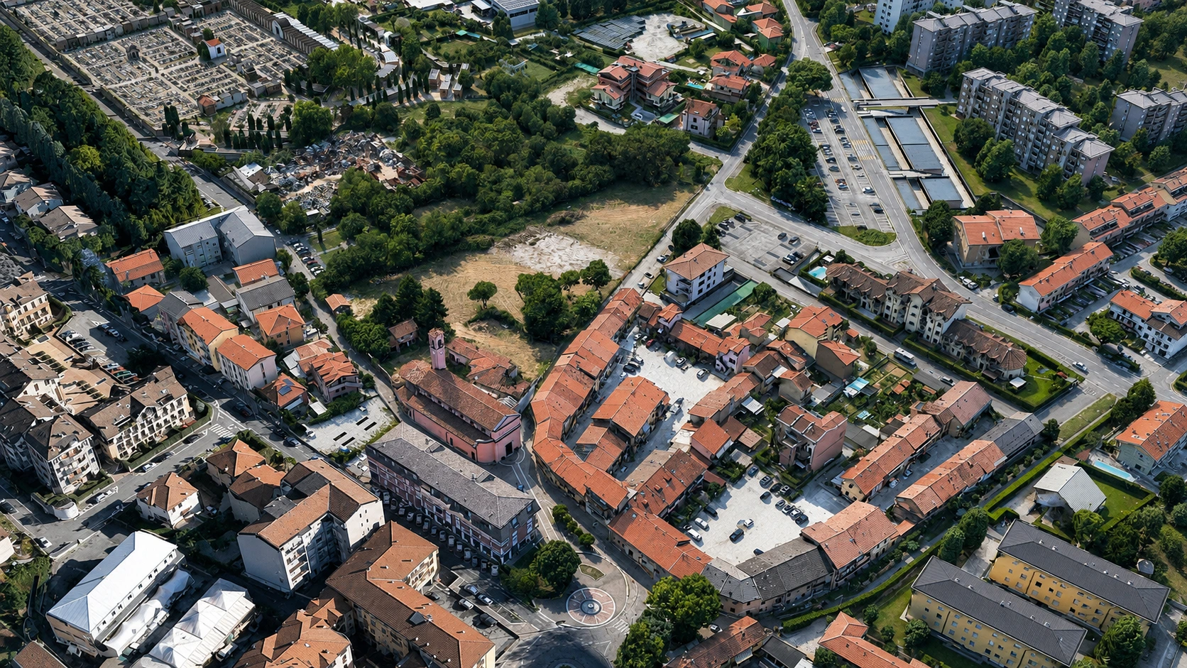 Vista aerea del contesto Borgo Senaghino